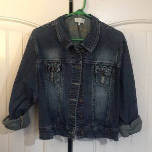 Plus maurices blue jean jacket